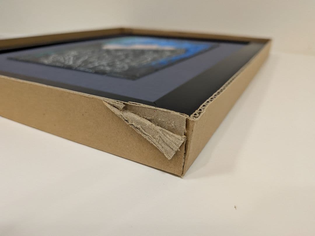 【浅井元義】どこ吹く風　雄勝石　パステル　額付き