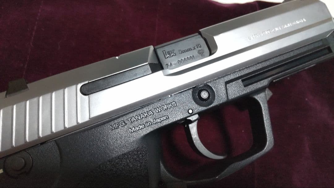 激レア❗️タナカ Hk USP ガスブローバック未使用級ステンレス調スライド