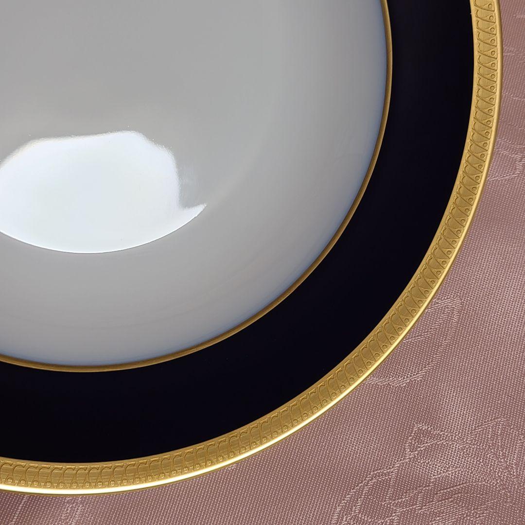 大倉陶園　瑠璃片葉金蝕　プレート　深皿　スープ皿　う73