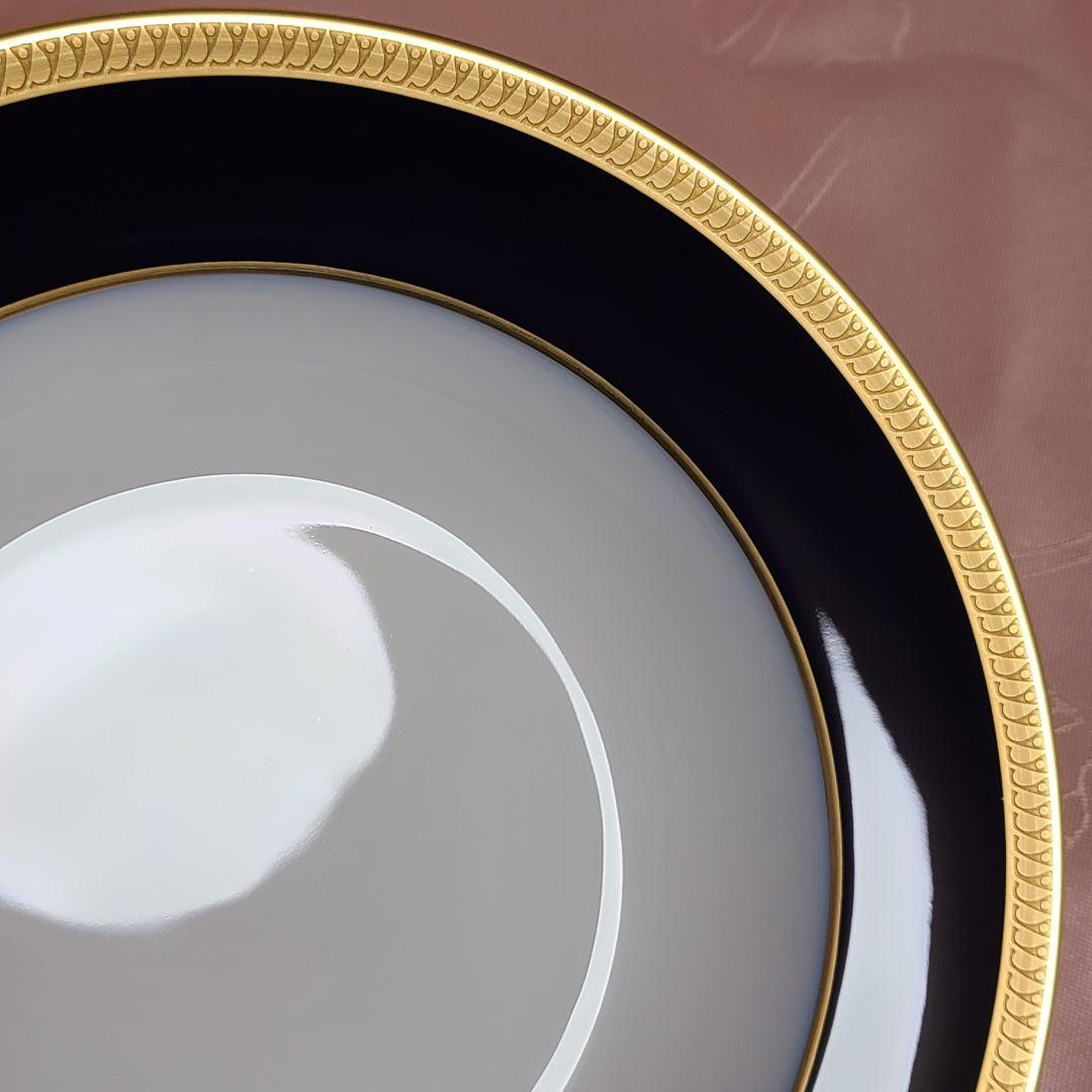 大倉陶園　瑠璃片葉金蝕　プレート　深皿　スープ皿　う73