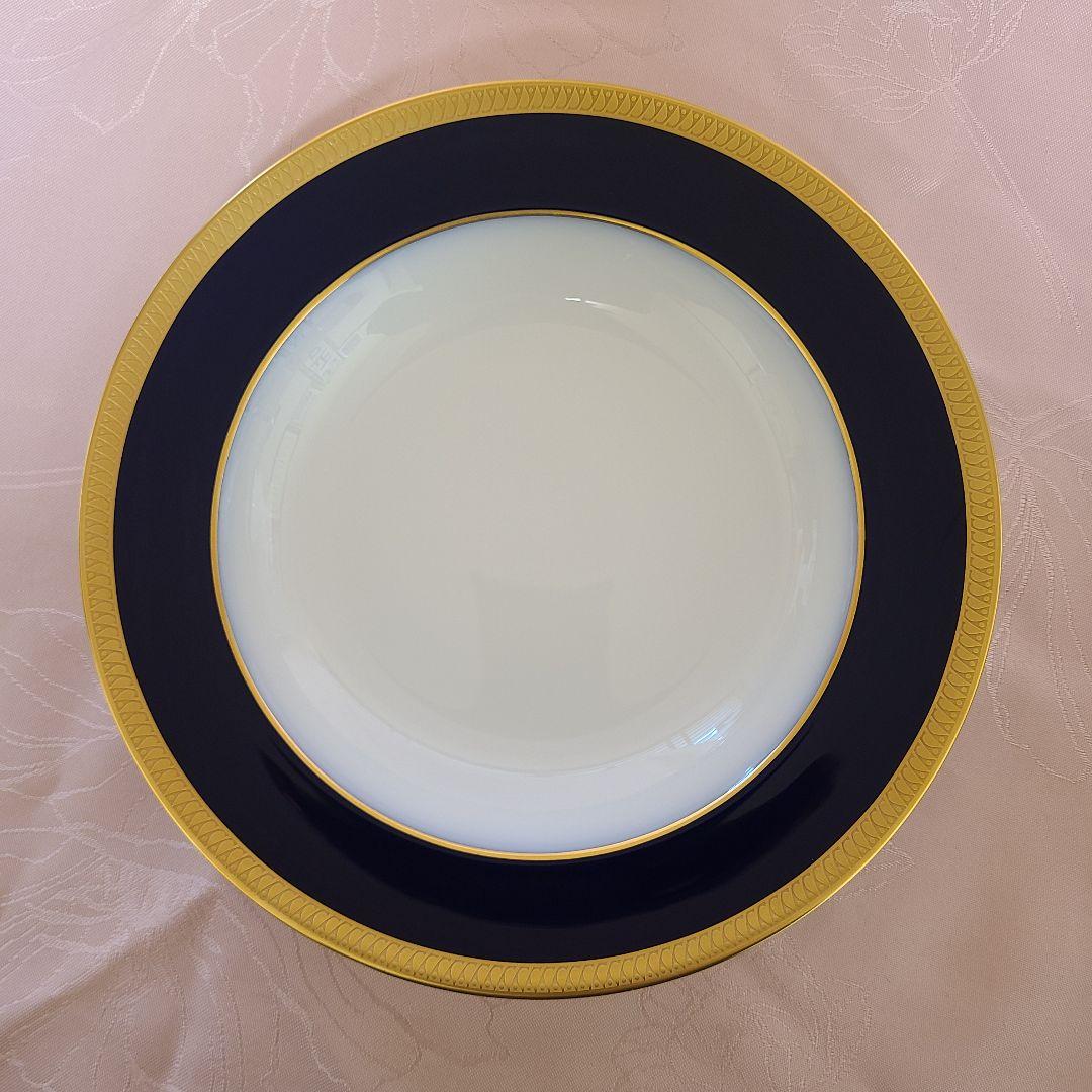 大倉陶園　瑠璃片葉金蝕　プレート　深皿　スープ皿　う73