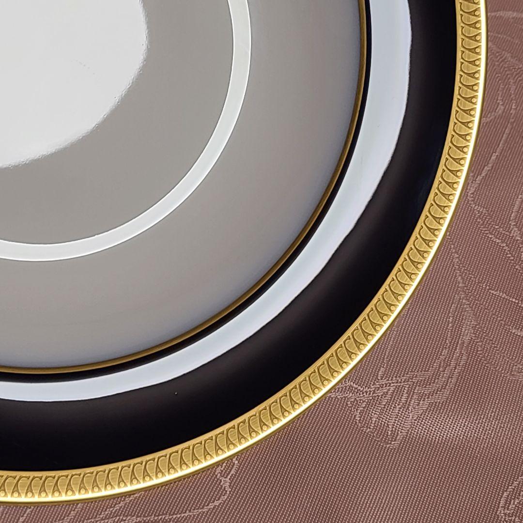 大倉陶園　瑠璃片葉金蝕　プレート　深皿　スープ皿　う73