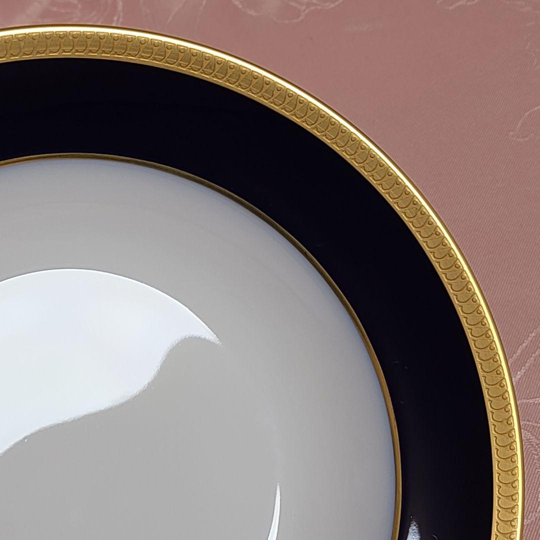 大倉陶園　瑠璃片葉金蝕　プレート　深皿　スープ皿　う73