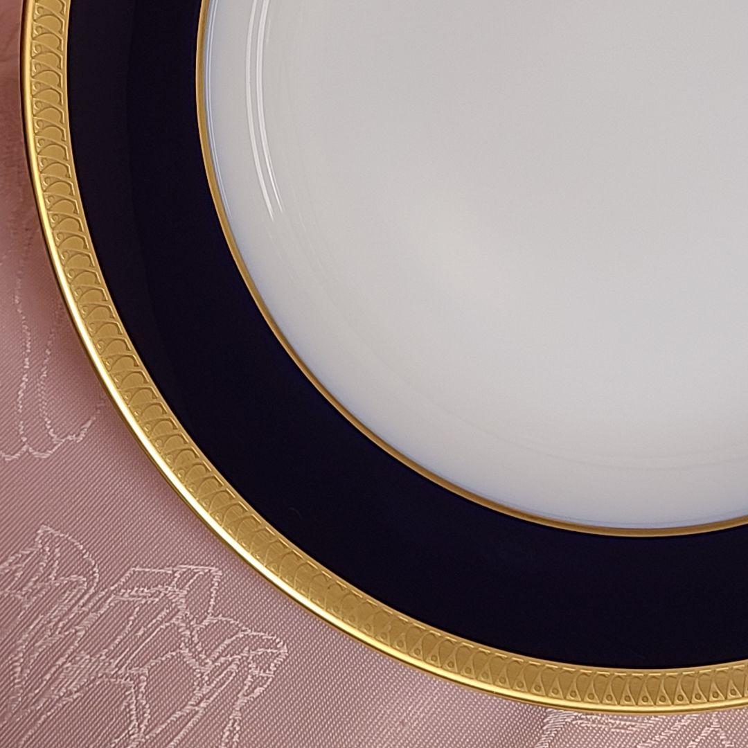 大倉陶園　瑠璃片葉金蝕　プレート　深皿　スープ皿　う73