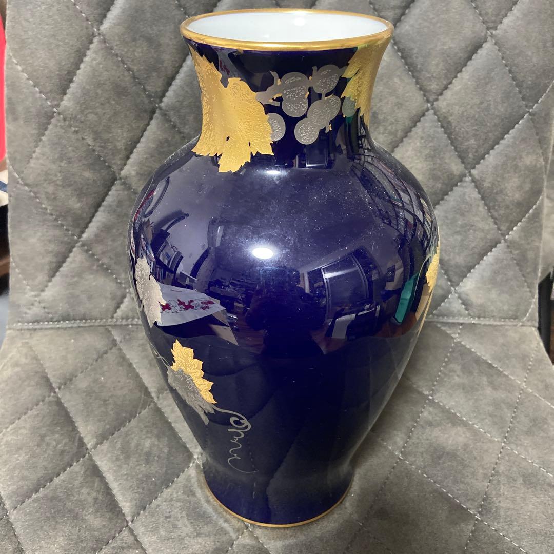 大倉陶園　金触　ブドウ　葡萄　花瓶