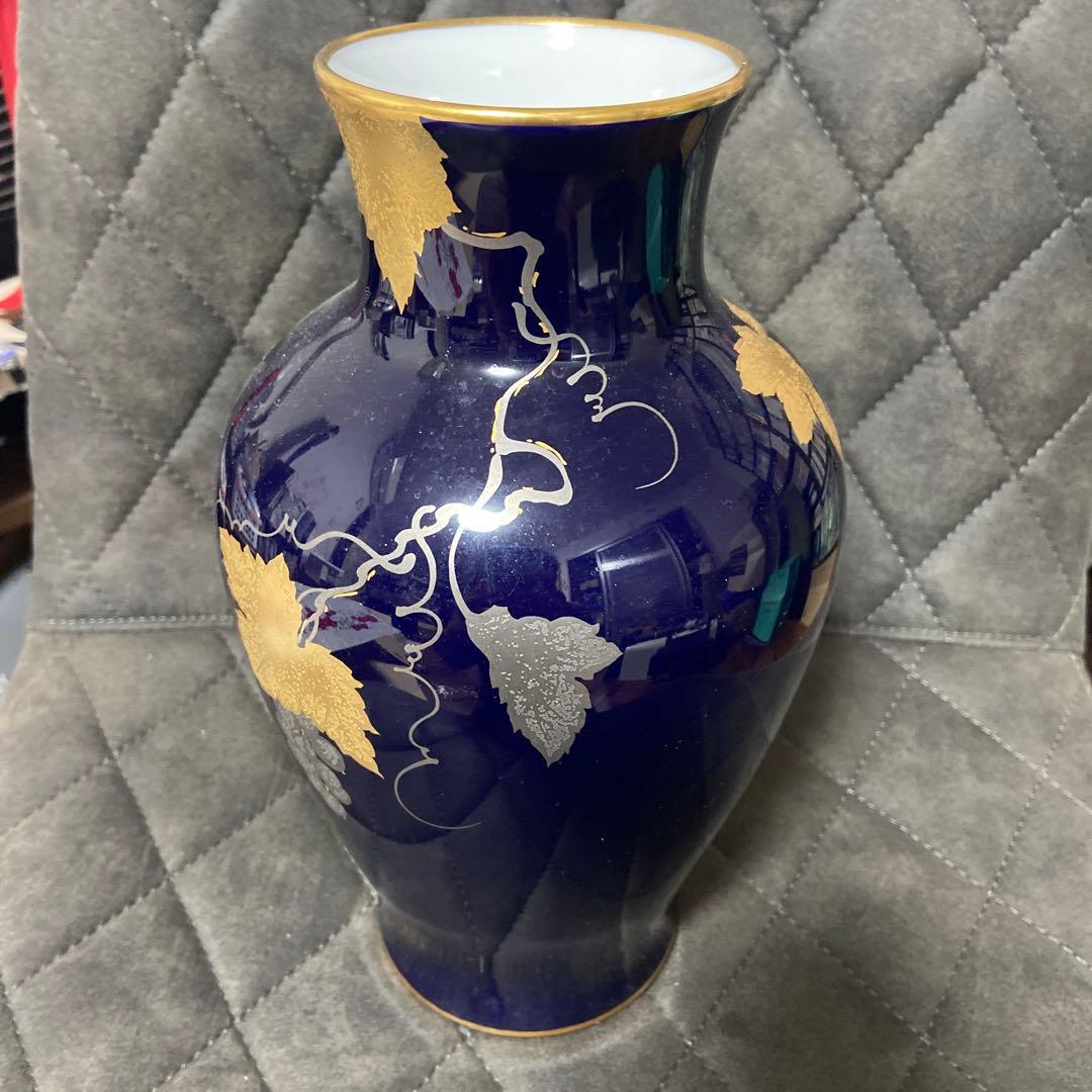 大倉陶園　金触　ブドウ　葡萄　花瓶