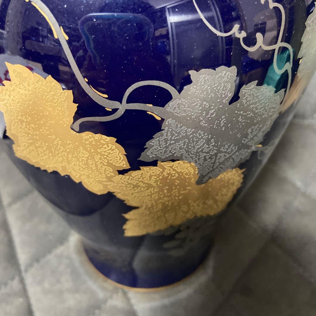 大倉陶園　金触　ブドウ　葡萄　花瓶