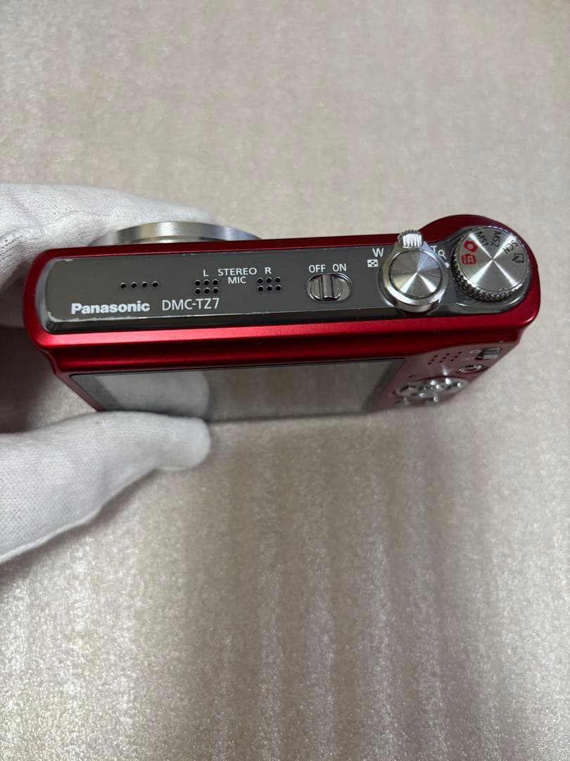 オールドコンデジ Panasonic LUMIX DMC-TZ7 レッド 動作◯