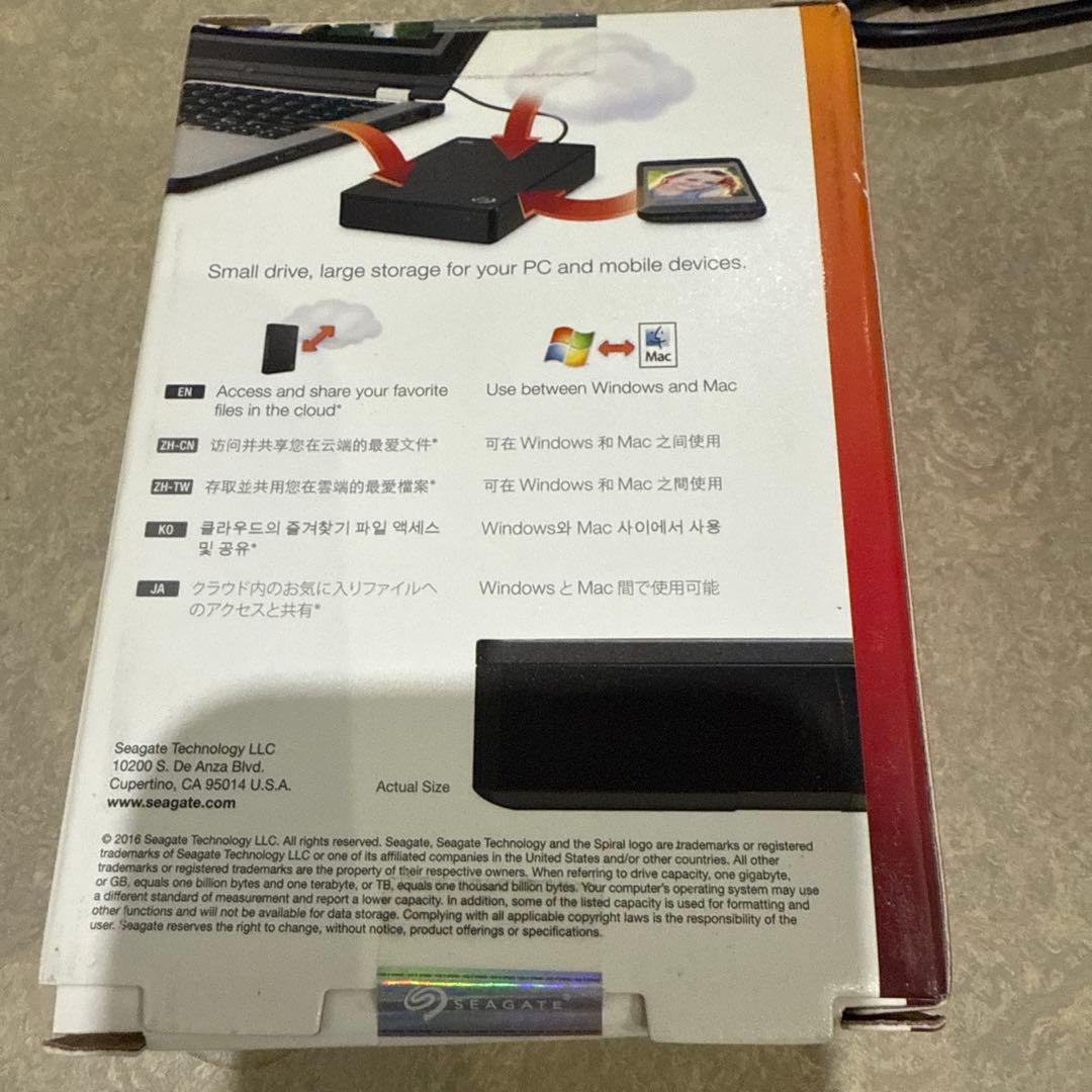 Seagate Backup Plus 4TB ポータブルストレージ