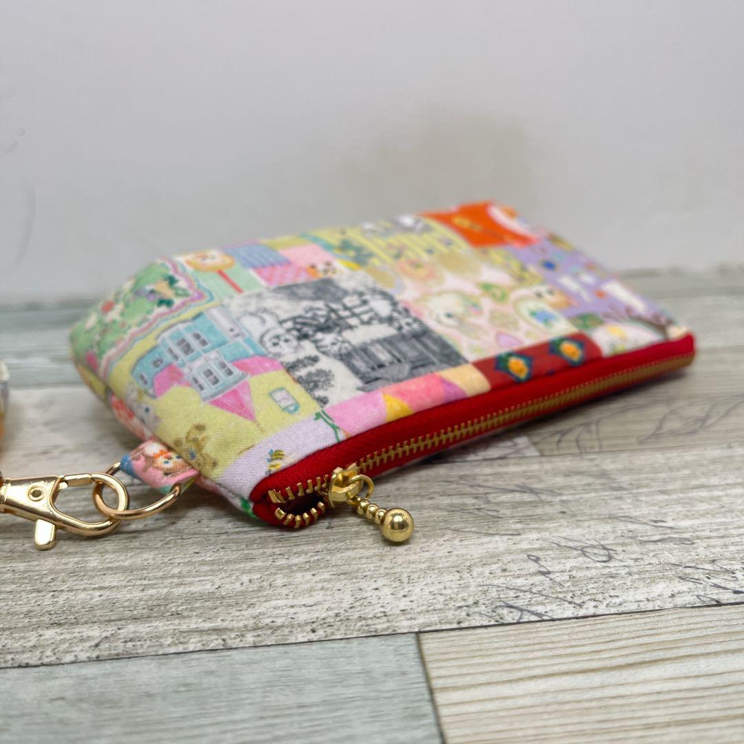 22fabric/アニバーサリーパッチワーク/限定マルチカラー/ダーツポーチ