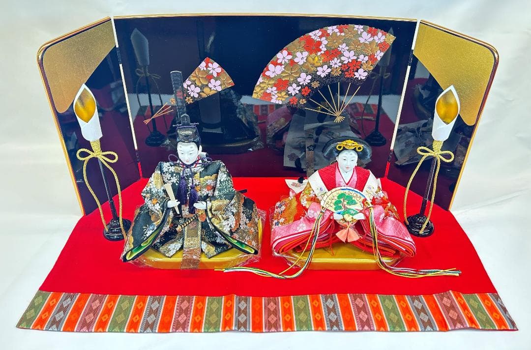 雛人形 親王飾り 平飾り A 扇 ひな人形 ひな祭り 雛祭り 雛飾り ひな飾り