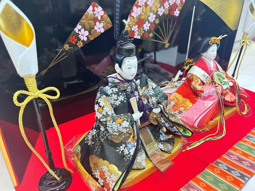 雛人形 親王飾り 平飾り A 扇 ひな人形 ひな祭り 雛祭り 雛飾り ひな飾り