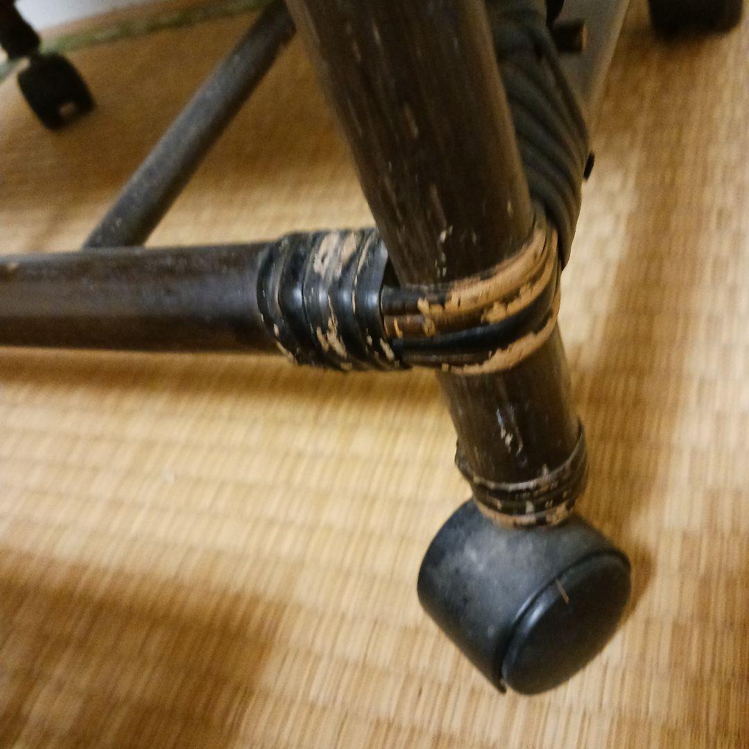 籐製 　ラタン　5段収納ラック キャスター付き　　ブラウン　レトロ