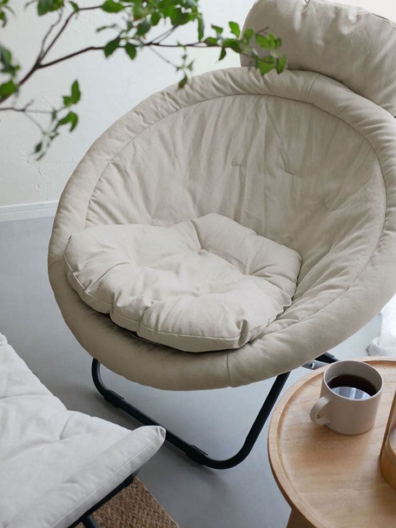 【Comore Sun】2wayフォールディングチェア コーデュロイ ベージュ