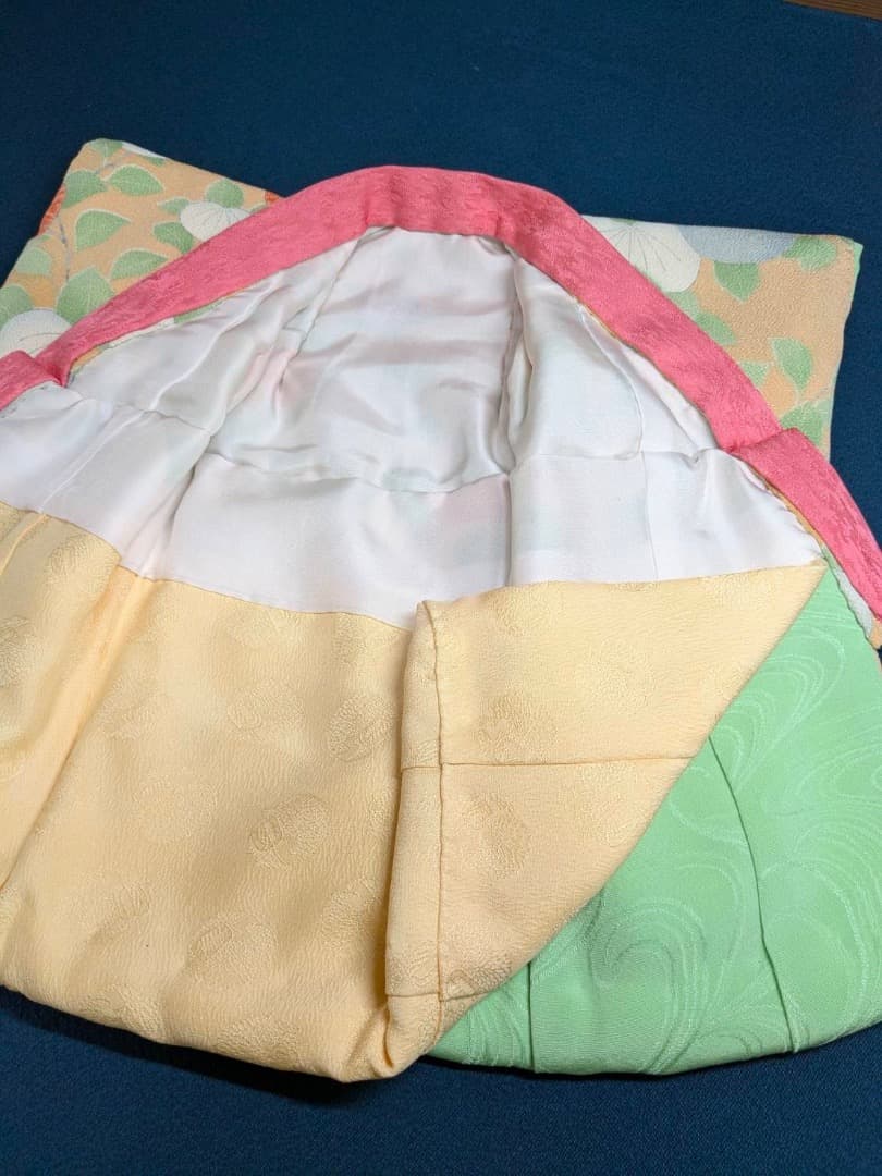 [静] 市松人形 12号サイズの着物と長襦袢のセット