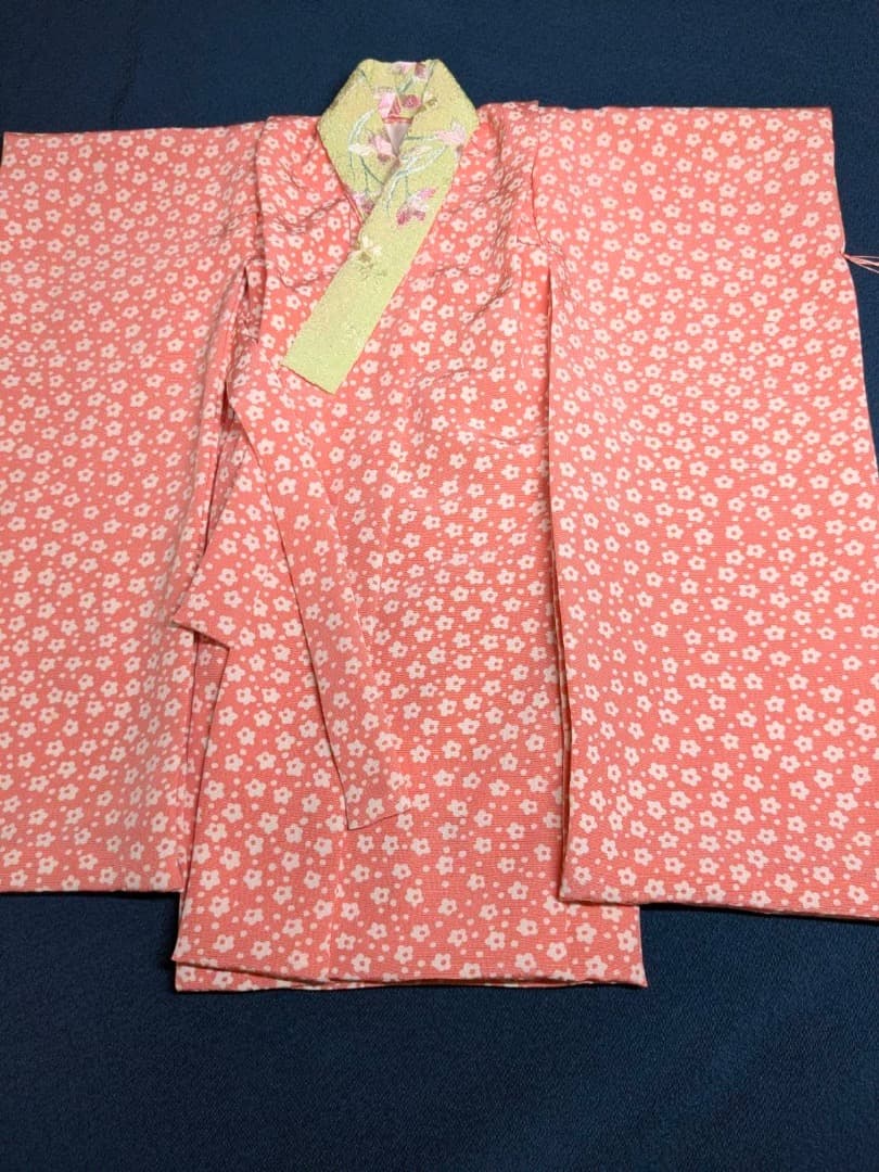 [静] 市松人形 12号サイズの着物と長襦袢のセット