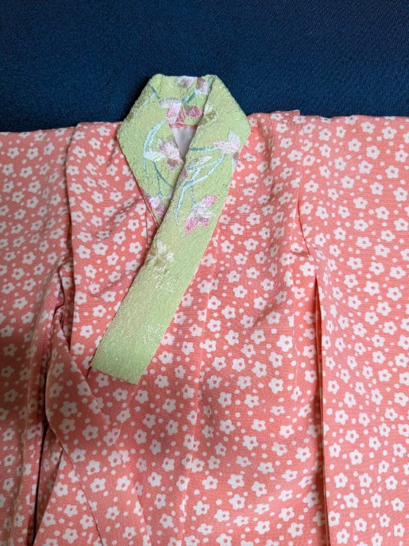 [静] 市松人形 12号サイズの着物と長襦袢のセット