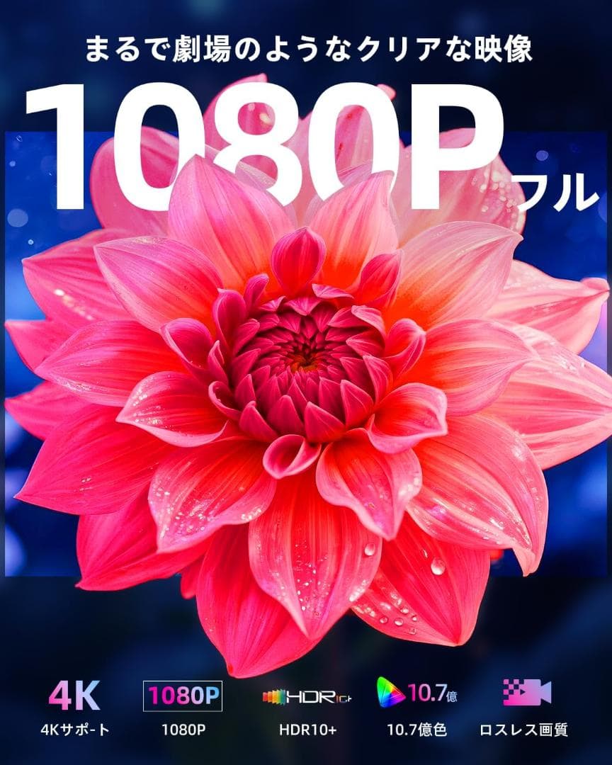 ロジェクター 家庭用【2025新登場！Android TV搭載・180°回転】