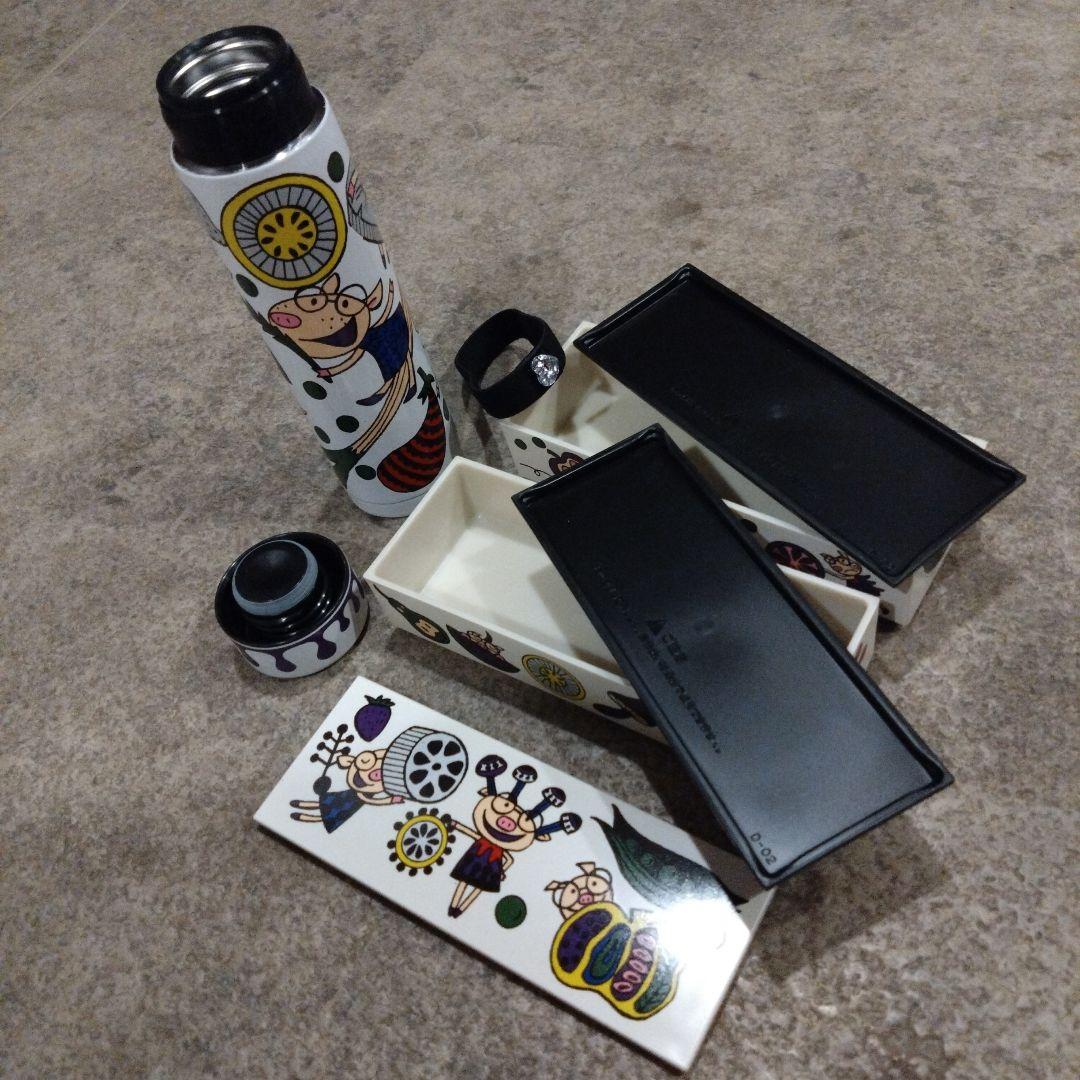 新品❤未使用 アルベロベロ 水筒 お弁当箱 2個セットステンレスボトル ブタ