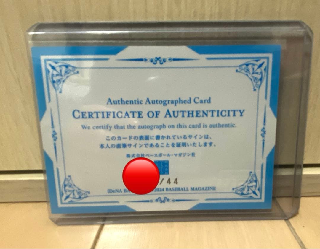 BBM2023-2024 横浜DeNA 宮﨑敏郎　直筆サインカード　2枚セット