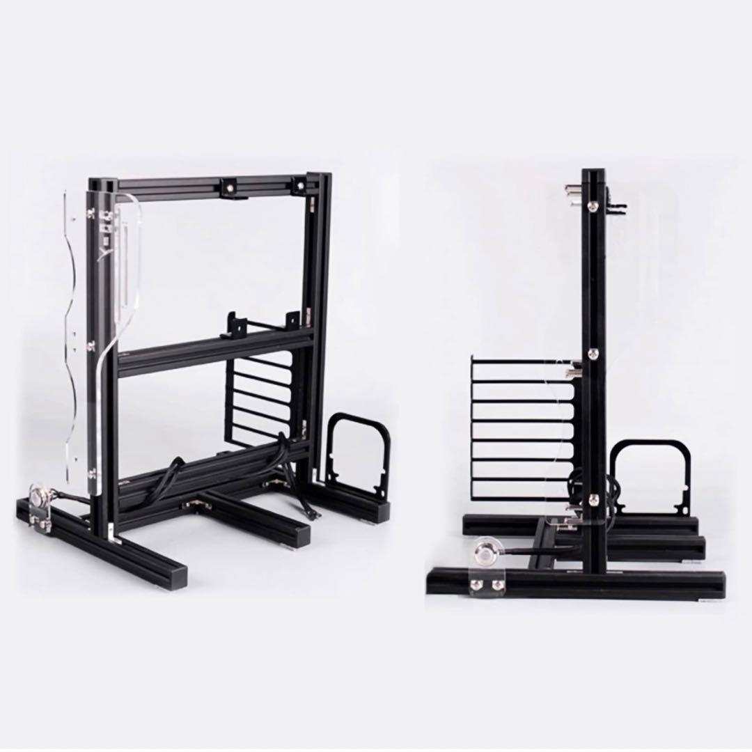 マザーボードシャーシDIYセット、20x20アルミニウム良好な互換ブラック