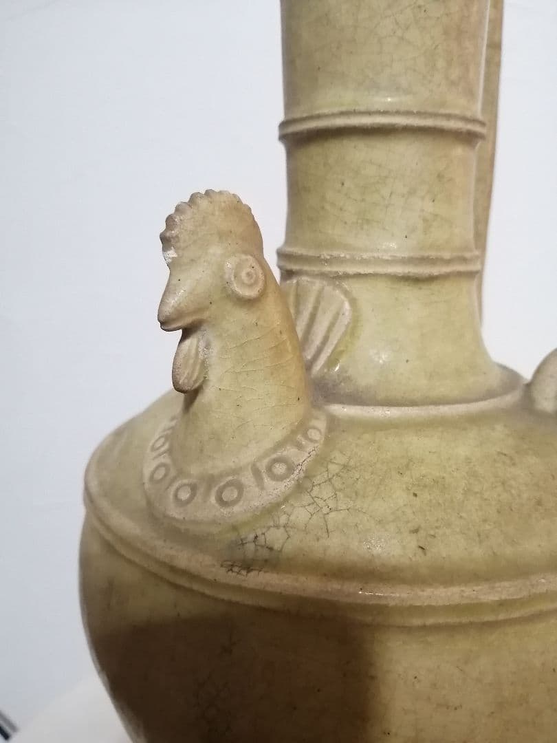 古美術 祭器 古玩 中国 朝鮮 骨董 鶏頭 花入れ 花器