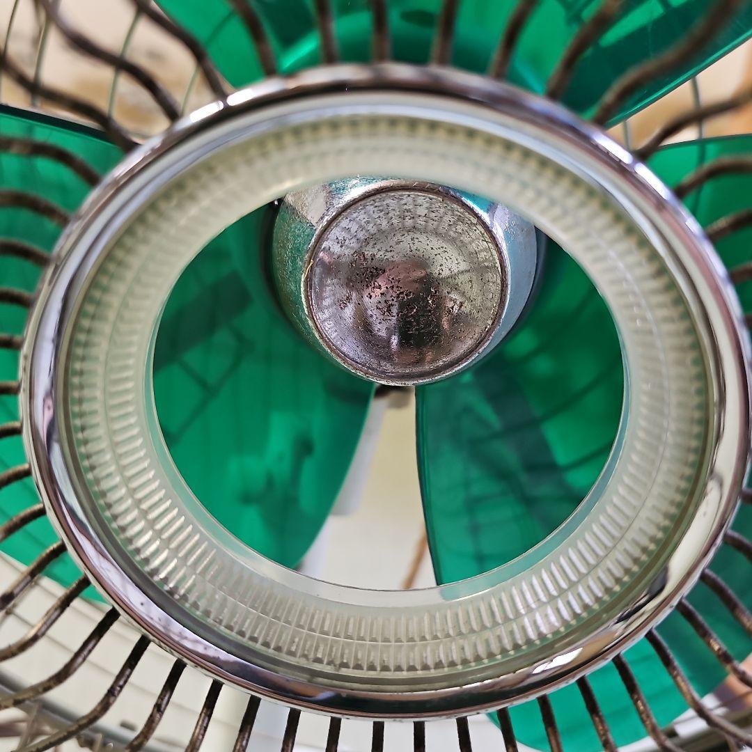 昭和レトロ/1970年代後半】希少リビング扇風機FUJI Silent Fan緑