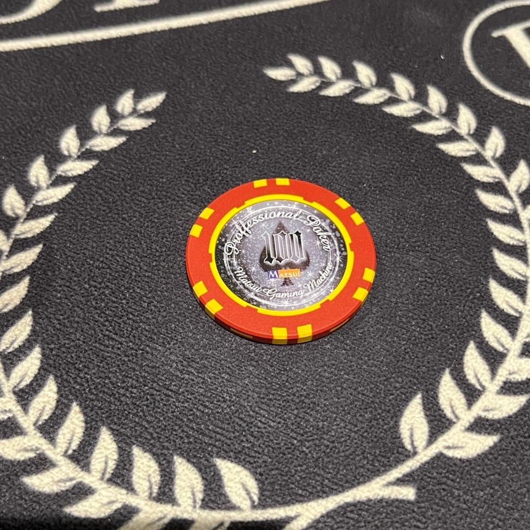 15 MGM社正規品 カジノチップ 100枚 100$ ポーカーチップ  H26
