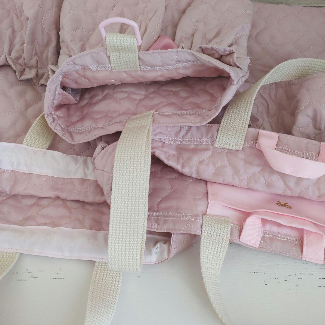 ハートキルティング　入園入学セット　フリルバッグ3点セット