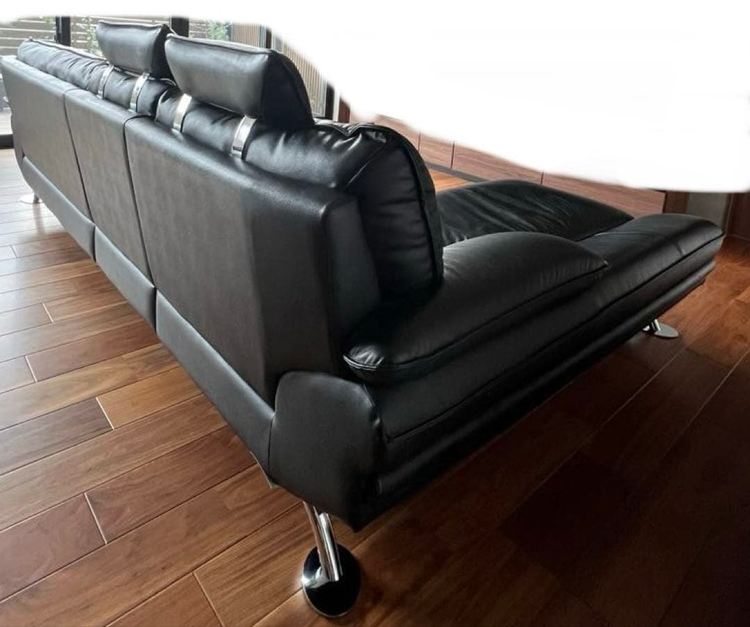 ニトリ　本革カウチソファ　4人掛け