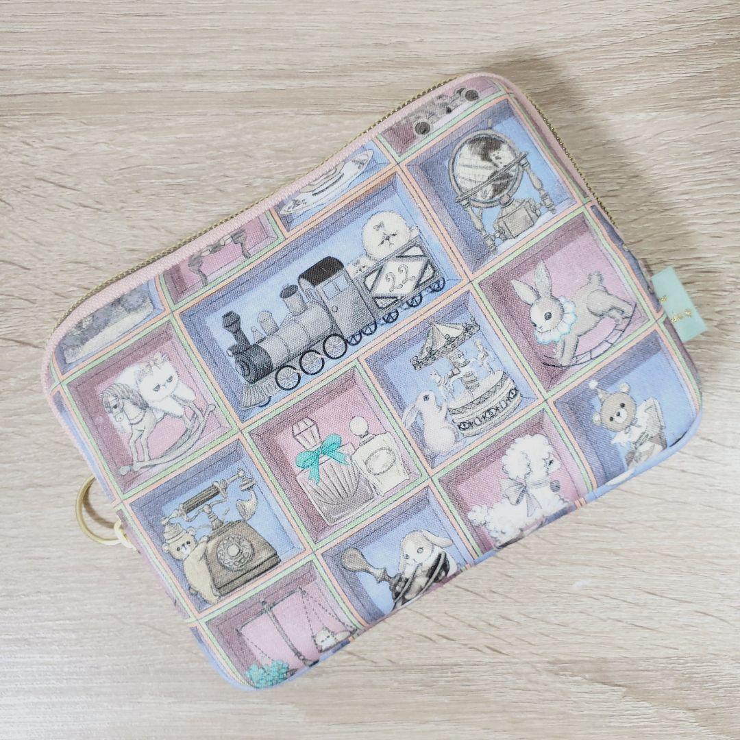 ハンドメイド 薄型 メイクポーチ 22fabric 限定色