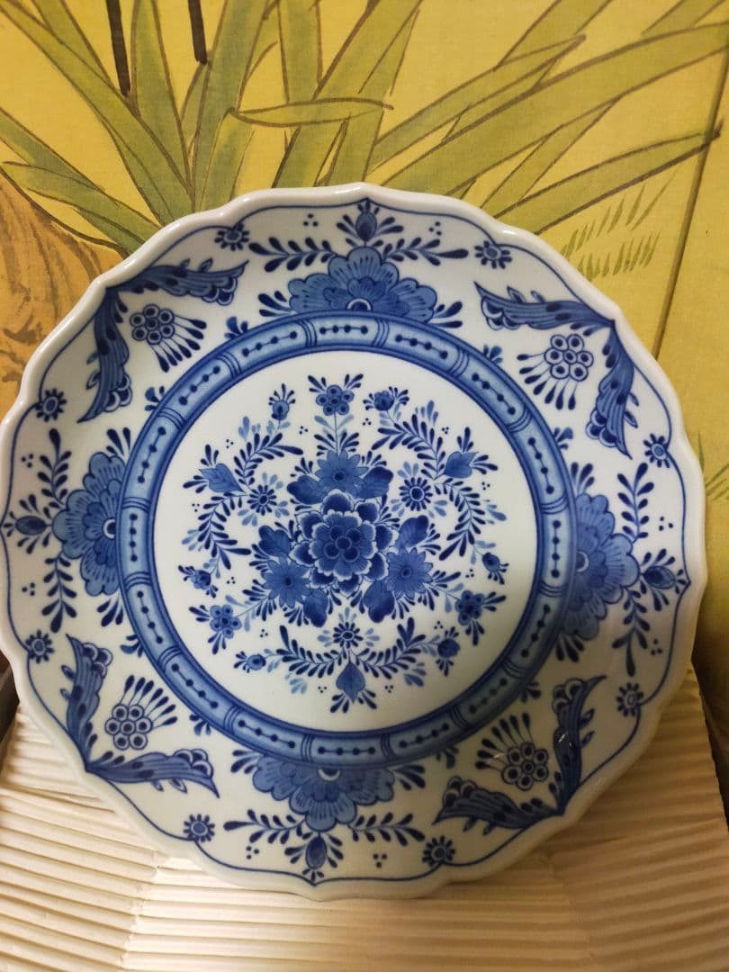 未使用 セラミック藍　Eclectique kaikai 藍絵皿5枚セット