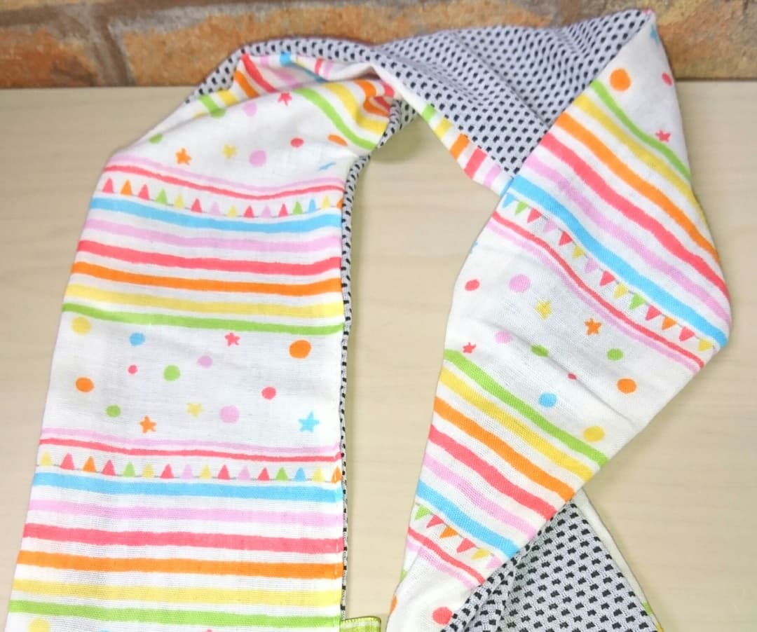 専用❤限定…細身やや短め⭐みかん＊特価⭐ひんやり冷感ガーゼタオル❤パッチワーク