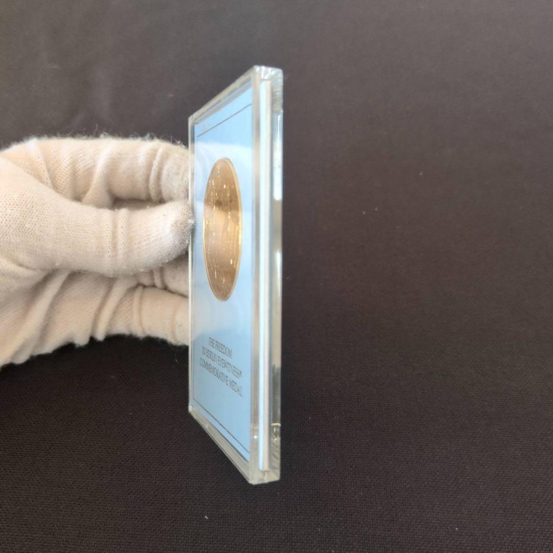 希少 ベルリンの壁崩壊 記念メダル 1989年 24金メッキ フランクリンミント