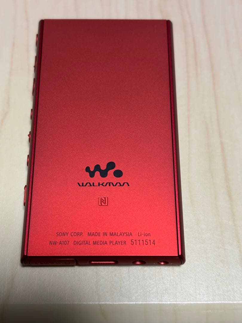 【本体のみ】ソニー ウォークマン 64GB Aシリーズ NW-A107 レッド