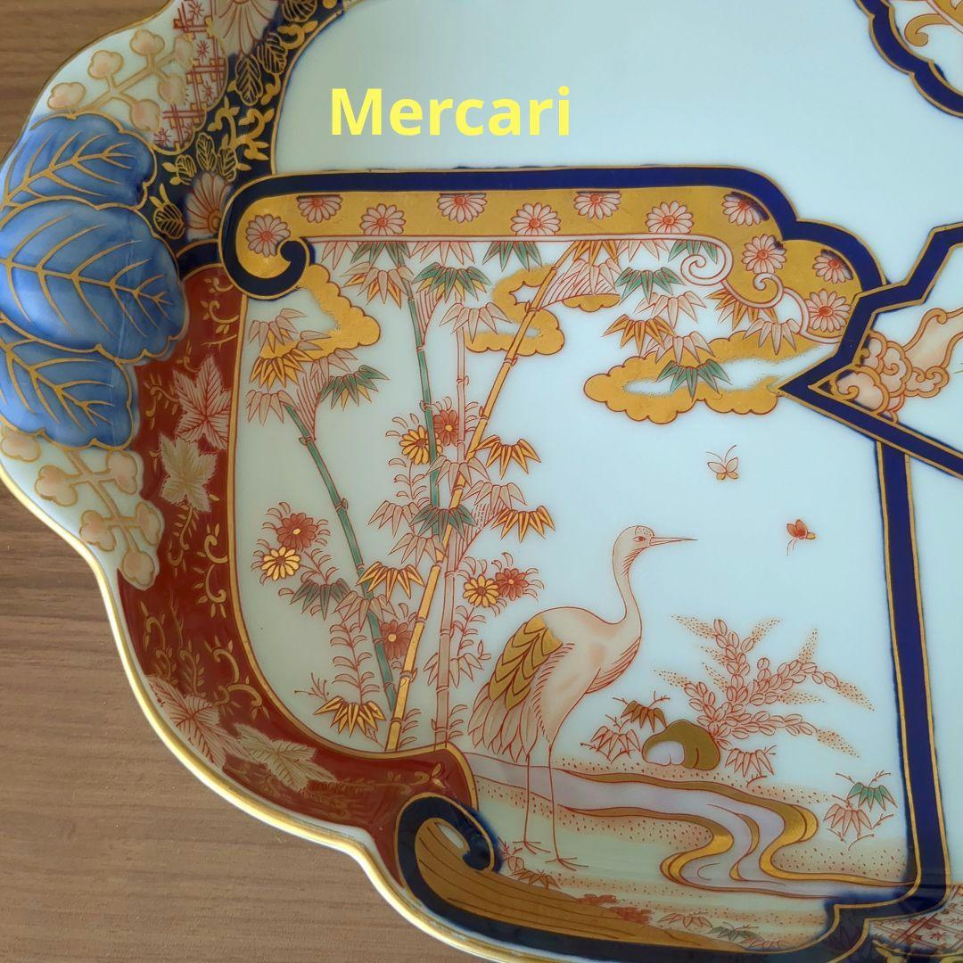 週末値下げ　有田焼賞美堂其泉窯 松竹梅鶴絵　大皿