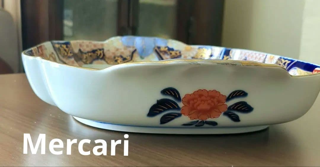 週末値下げ　有田焼賞美堂其泉窯 松竹梅鶴絵　大皿