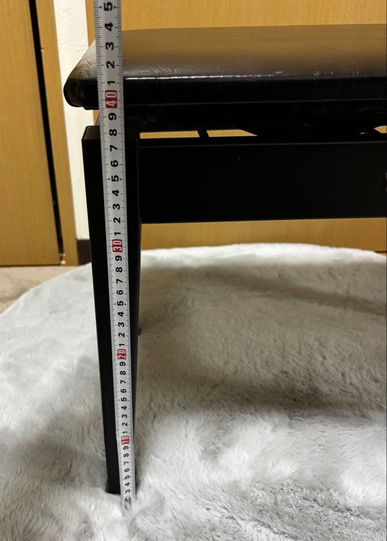 ヤマハ　ピアノ椅子　 高さ調整可能　昇降式 ピアノイス ダークブラウン