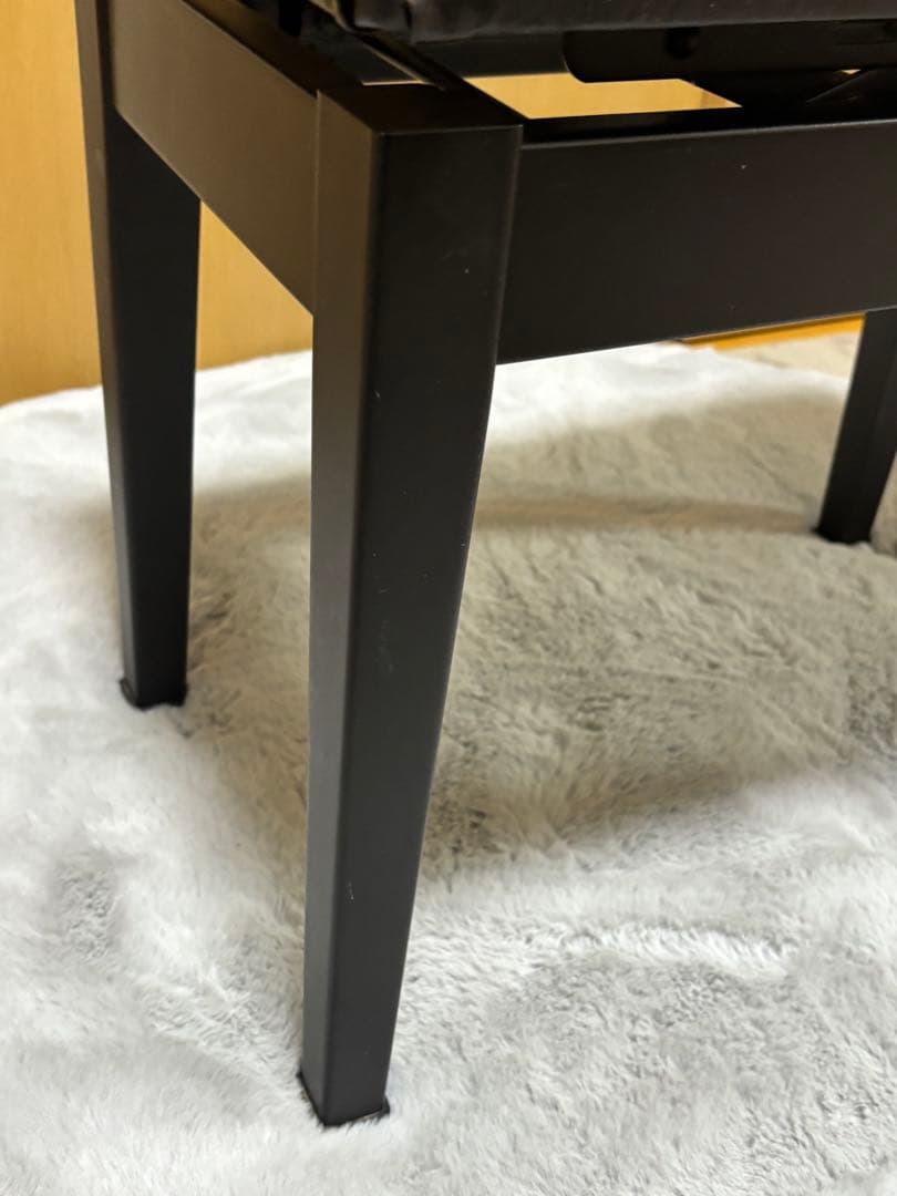 ヤマハ　ピアノ椅子　 高さ調整可能　昇降式 ピアノイス ダークブラウン