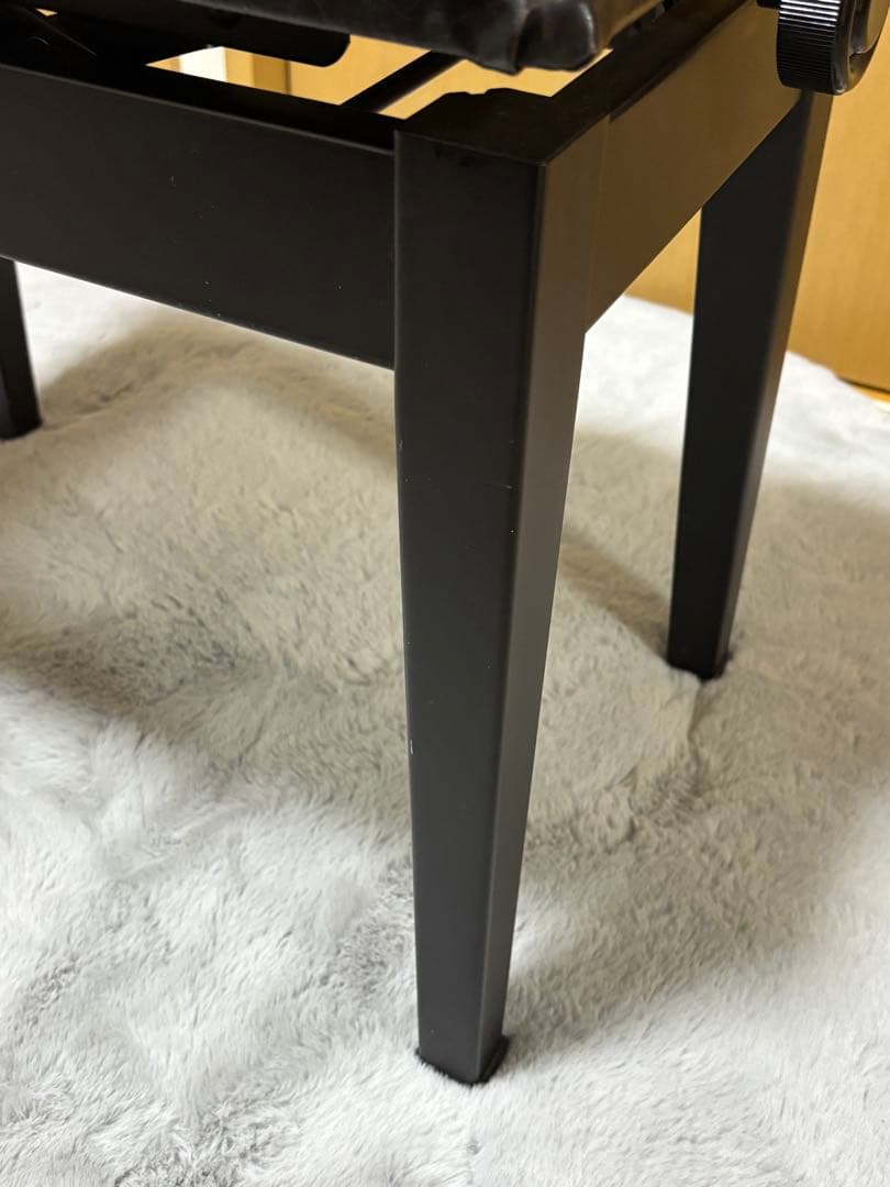 ヤマハ　ピアノ椅子　 高さ調整可能　昇降式 ピアノイス ダークブラウン