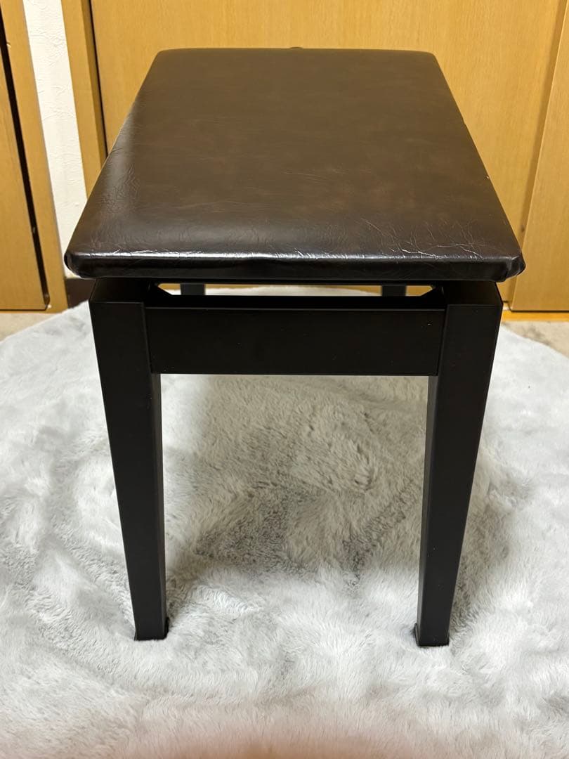 ヤマハ　ピアノ椅子　 高さ調整可能　昇降式 ピアノイス ダークブラウン