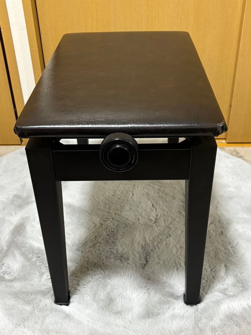 ヤマハ　ピアノ椅子　 高さ調整可能　昇降式 ピアノイス ダークブラウン