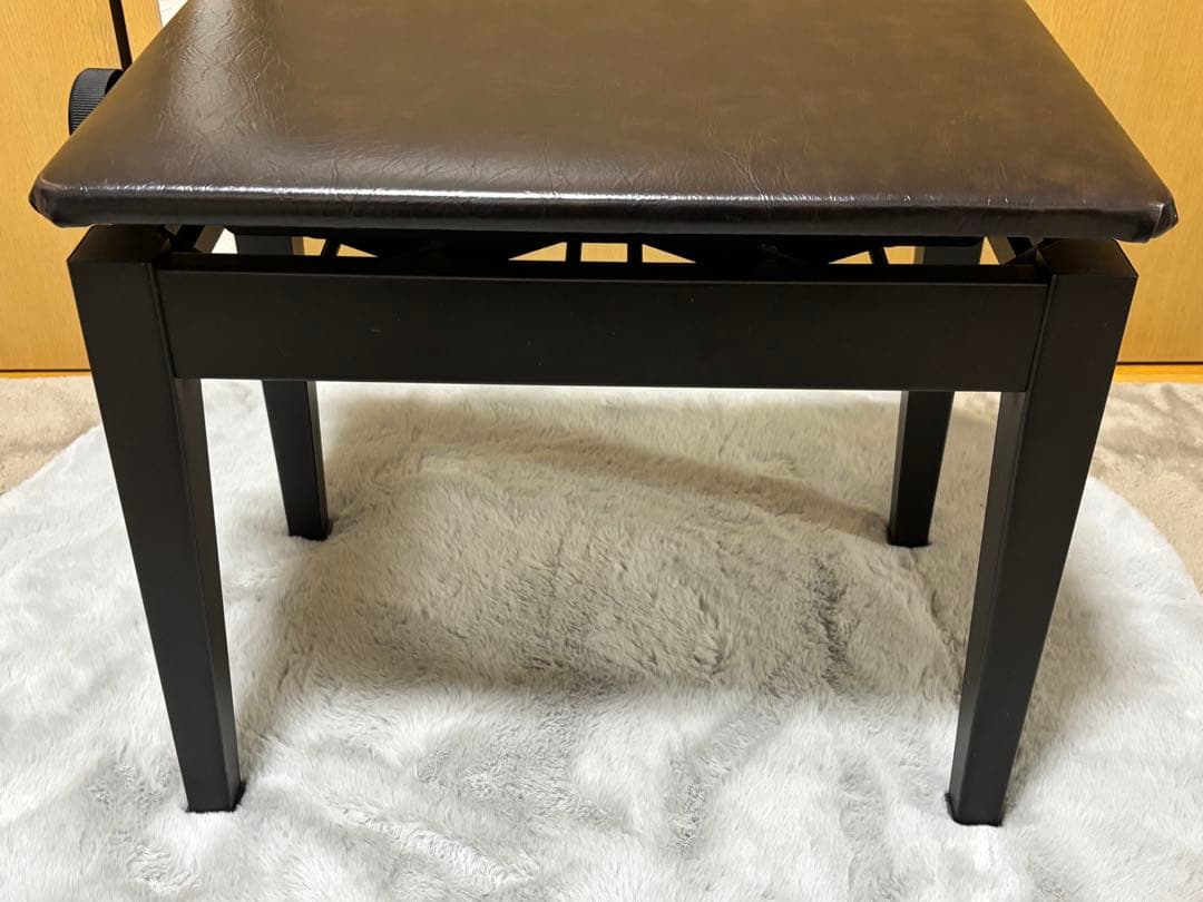 ヤマハ　ピアノ椅子　 高さ調整可能　昇降式 ピアノイス ダークブラウン