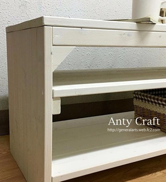 ホワイト木製テレビボード幅約90cm