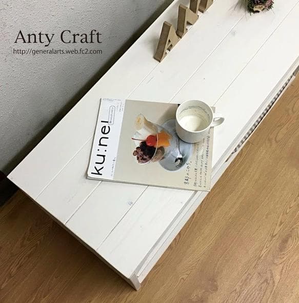 ホワイト木製テレビボード幅約90cm