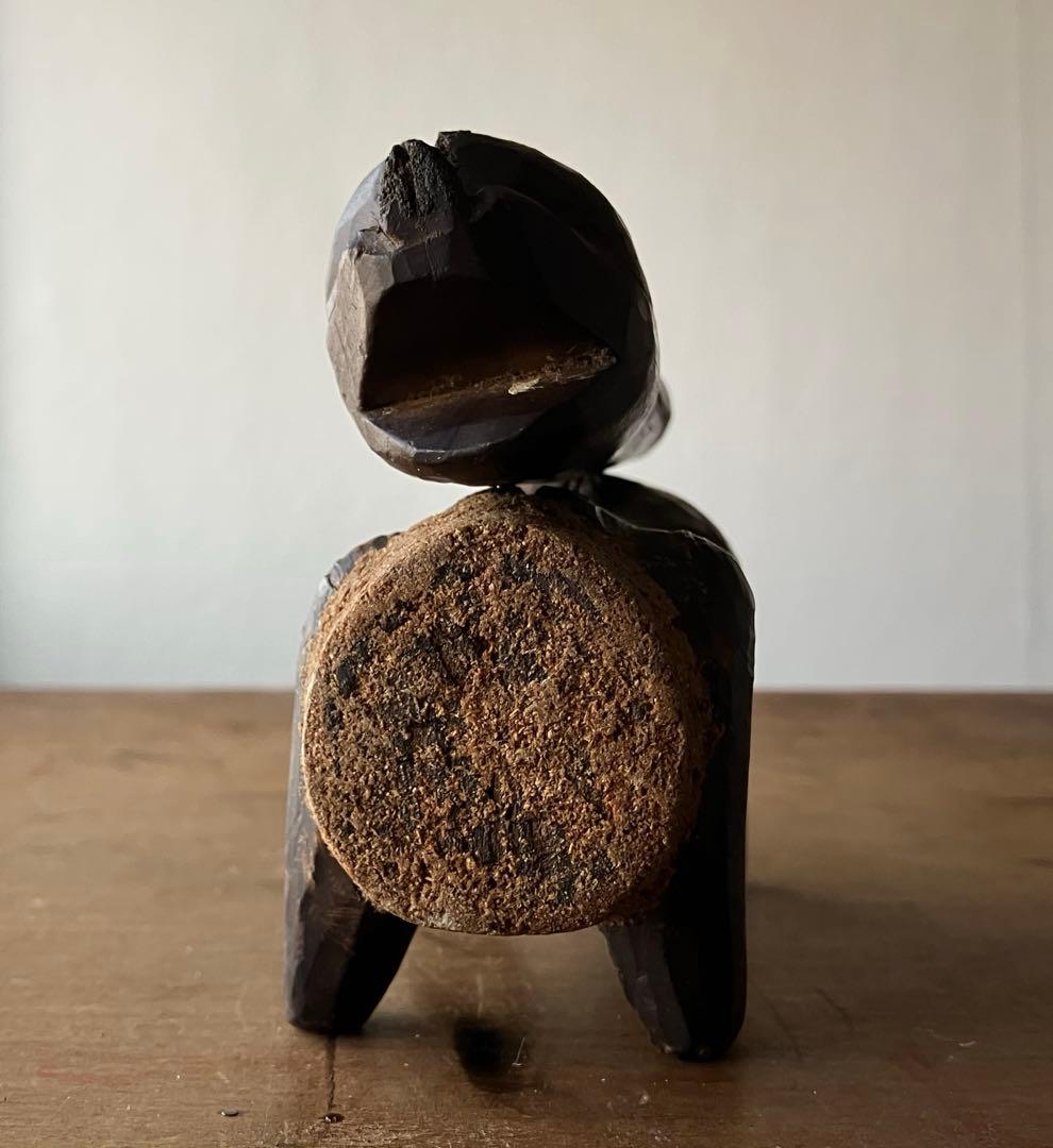 【希少 古い赤べこの木型 江戸後期〜明治頃】民藝縁起物木彫骨董出産祝い厄除古道具