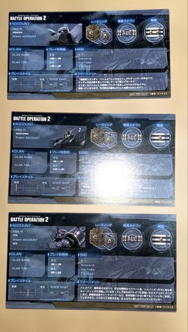 ガンダムバトルオペレーション2 7周年記念グッズセット