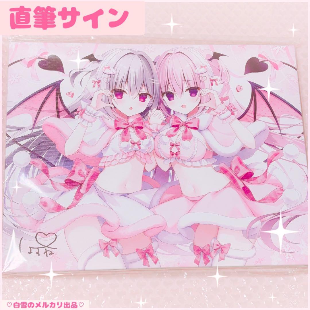 はすね FANBOX限定直筆サインキャンバスアート✧はすねやタペストリーC107