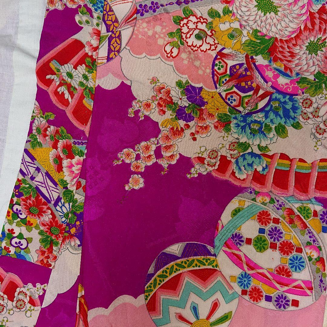 着物 振袖 絹 市松人形 球体関節人形 創作ドール