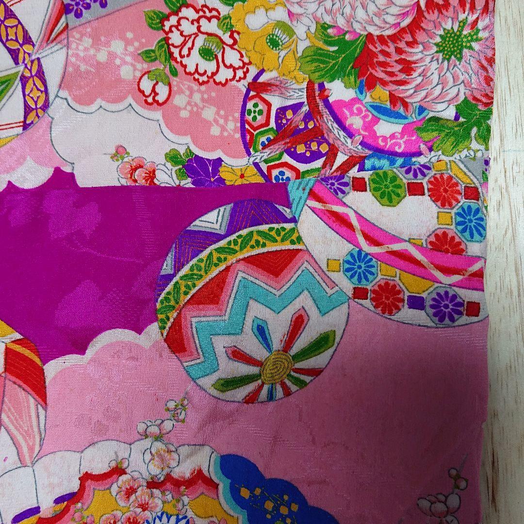 着物 振袖 絹 市松人形 球体関節人形 創作ドール